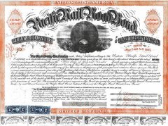 Pacific Railroad Bond issued by the City and County of San Francisco in 1863