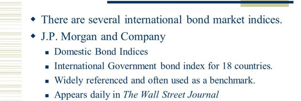 Bond market indices